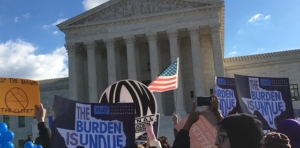 Cropped NAF signs in front of SCOTUS